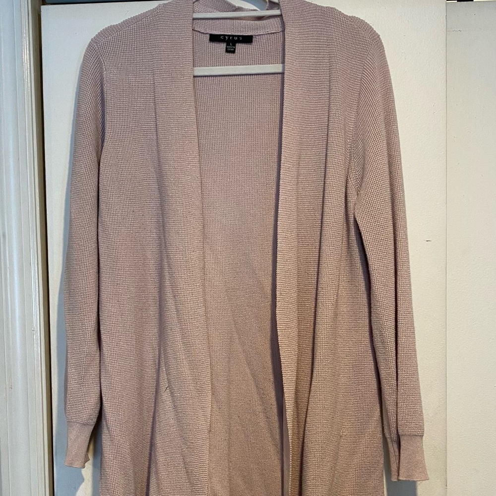 Large soft pink cardigan light weight